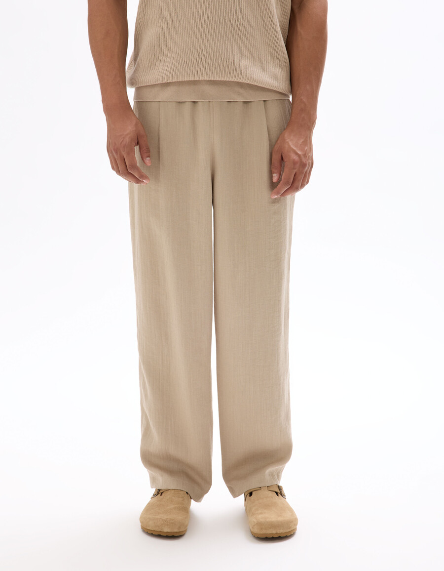 strukturierte locker sitzende hose