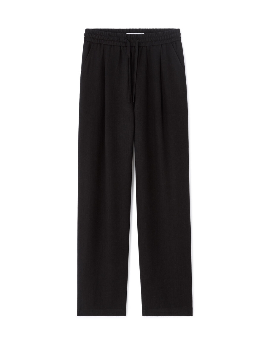 strukturierte locker sitzende hose