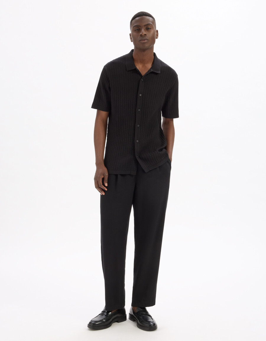 strukturierte locker sitzende hose