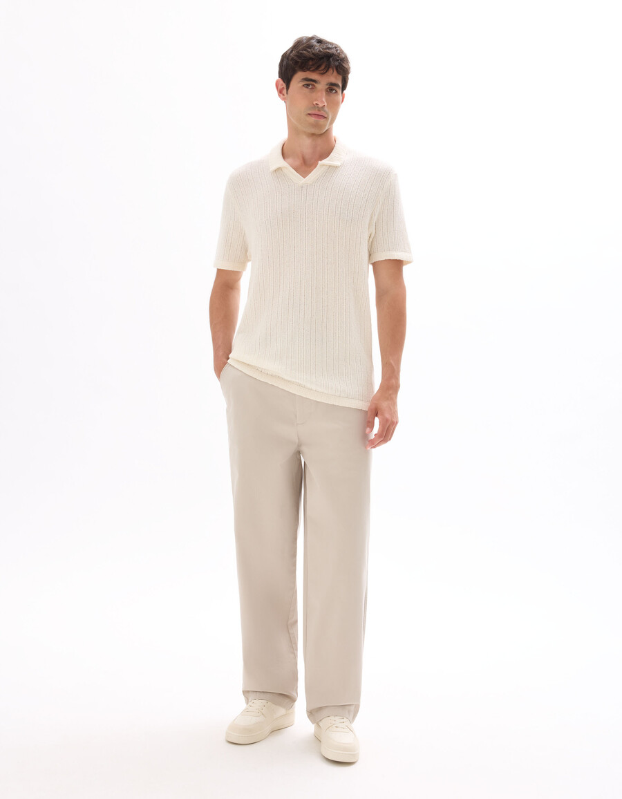 baggy chino-hose aus stretch-baumwolle