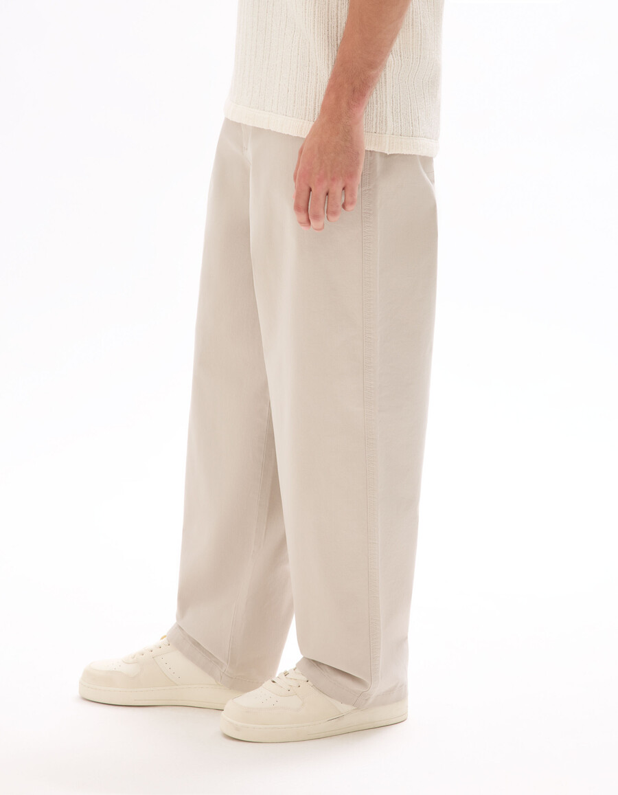 baggy chino-hose aus stretch-baumwolle
