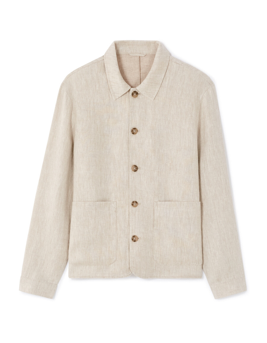 hemdkragenjacke aus 100 leinen