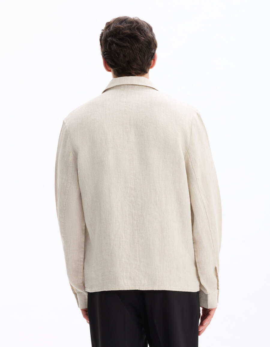 hemdkragenjacke aus 100 leinen