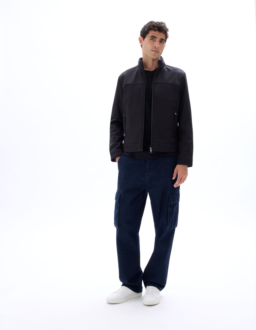 softshelljacke mit stehkragen