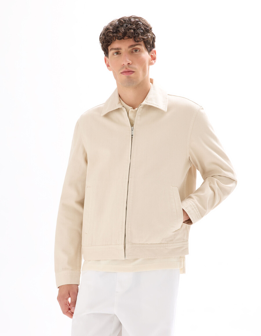 hemdkragenjacke mit reißverschluss 100 baumwolle