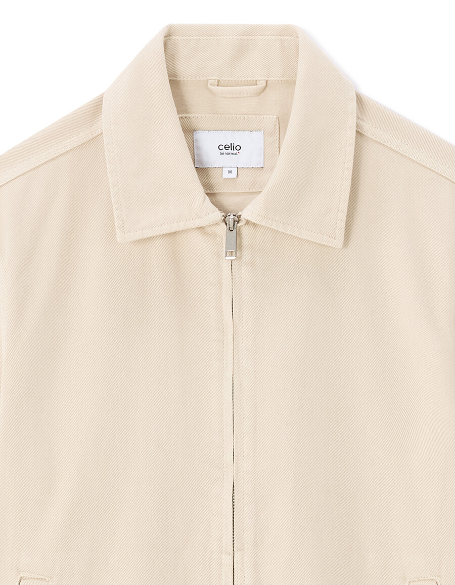 hemdkragenjacke mit reißverschluss 100 baumwolle