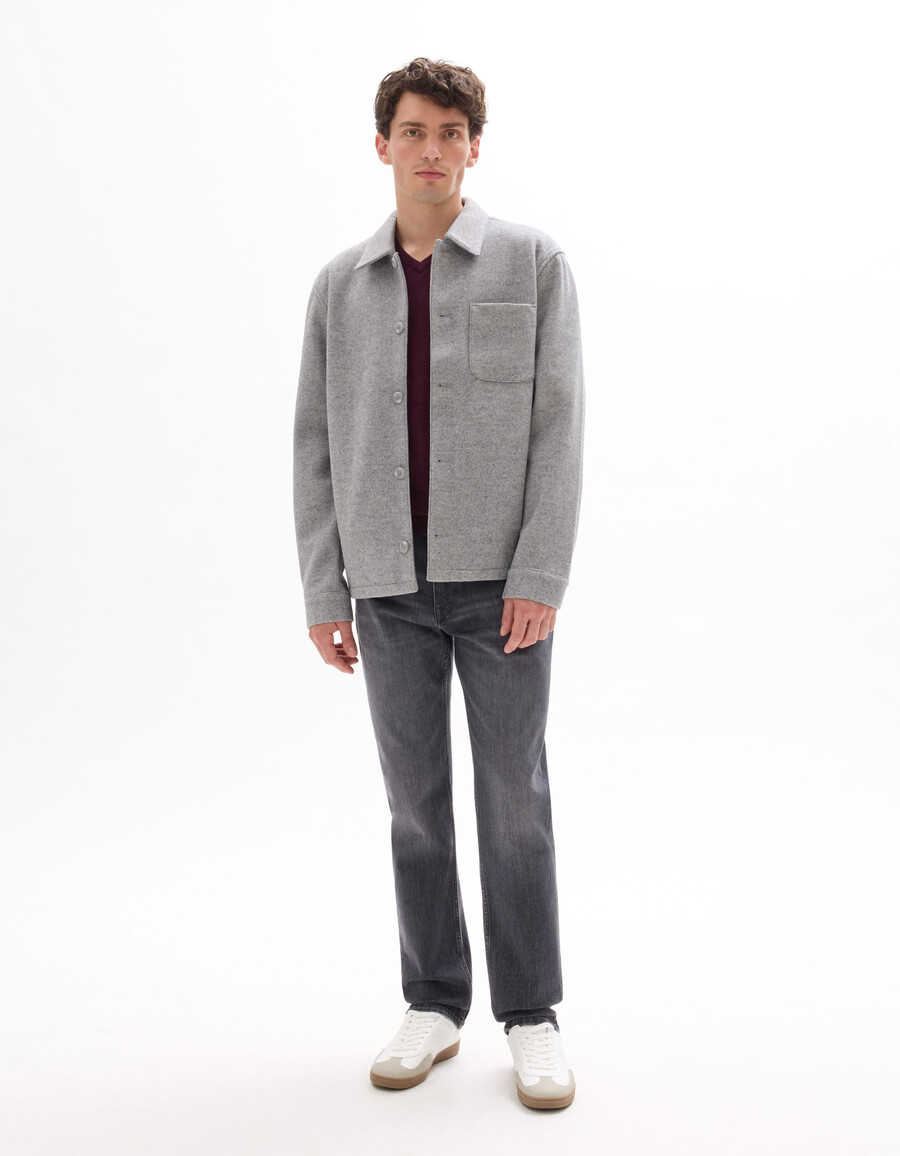 ungefütterte wollmischjacke von woolness