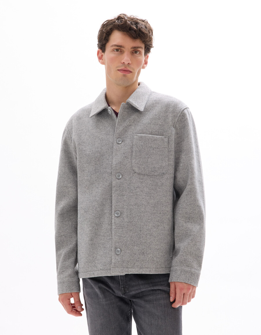 ungefütterte wollmischjacke von woolness