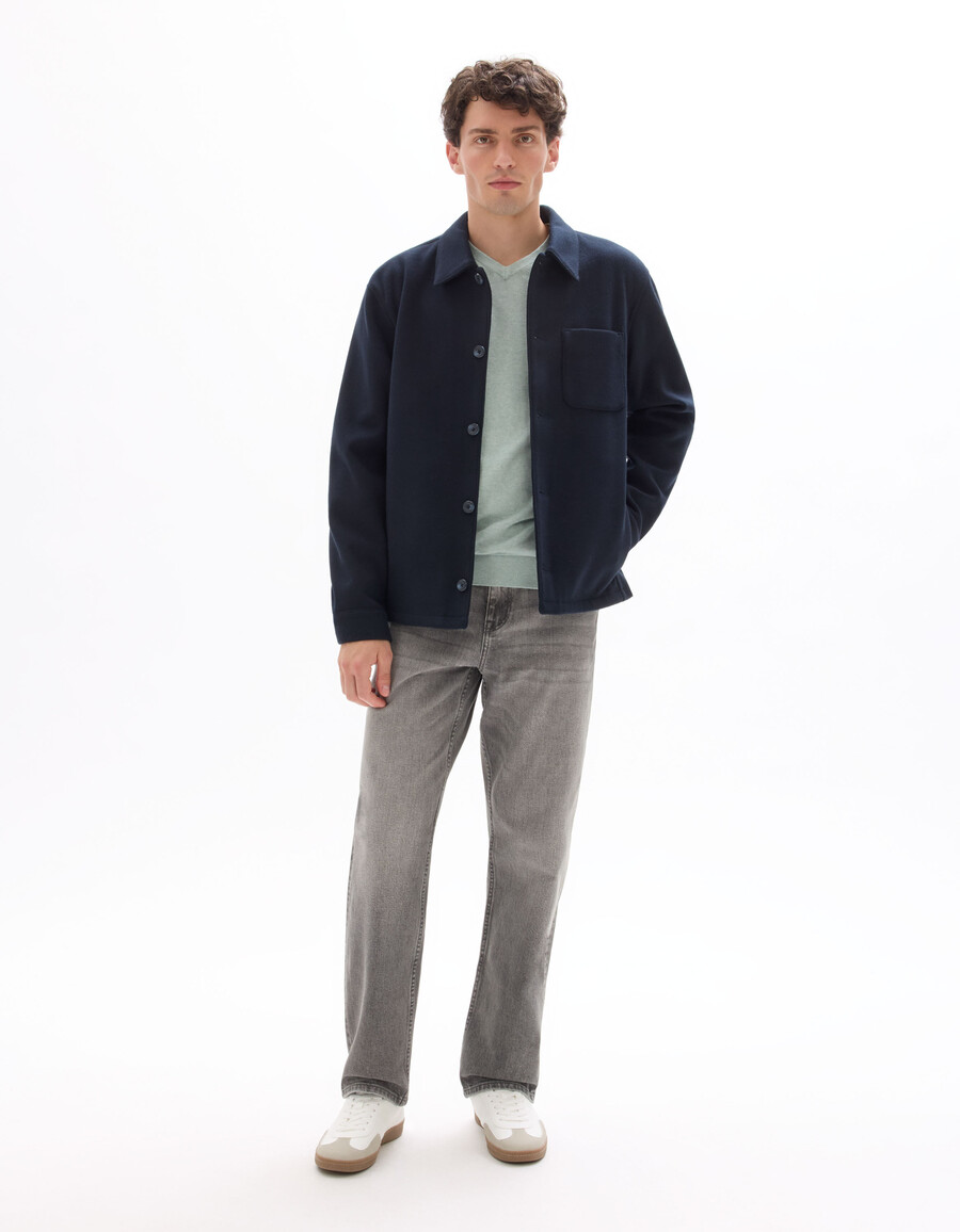 ungefütterte wollmischjacke von woolness