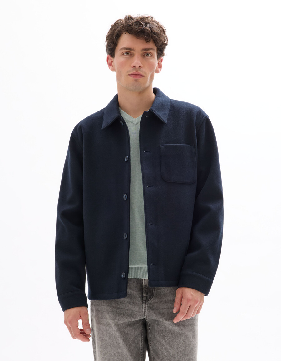 ungefütterte wollmischjacke von woolness