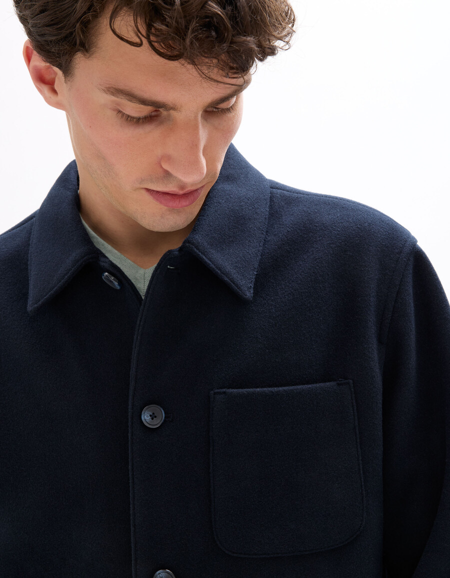 ungefütterte wollmischjacke von woolness