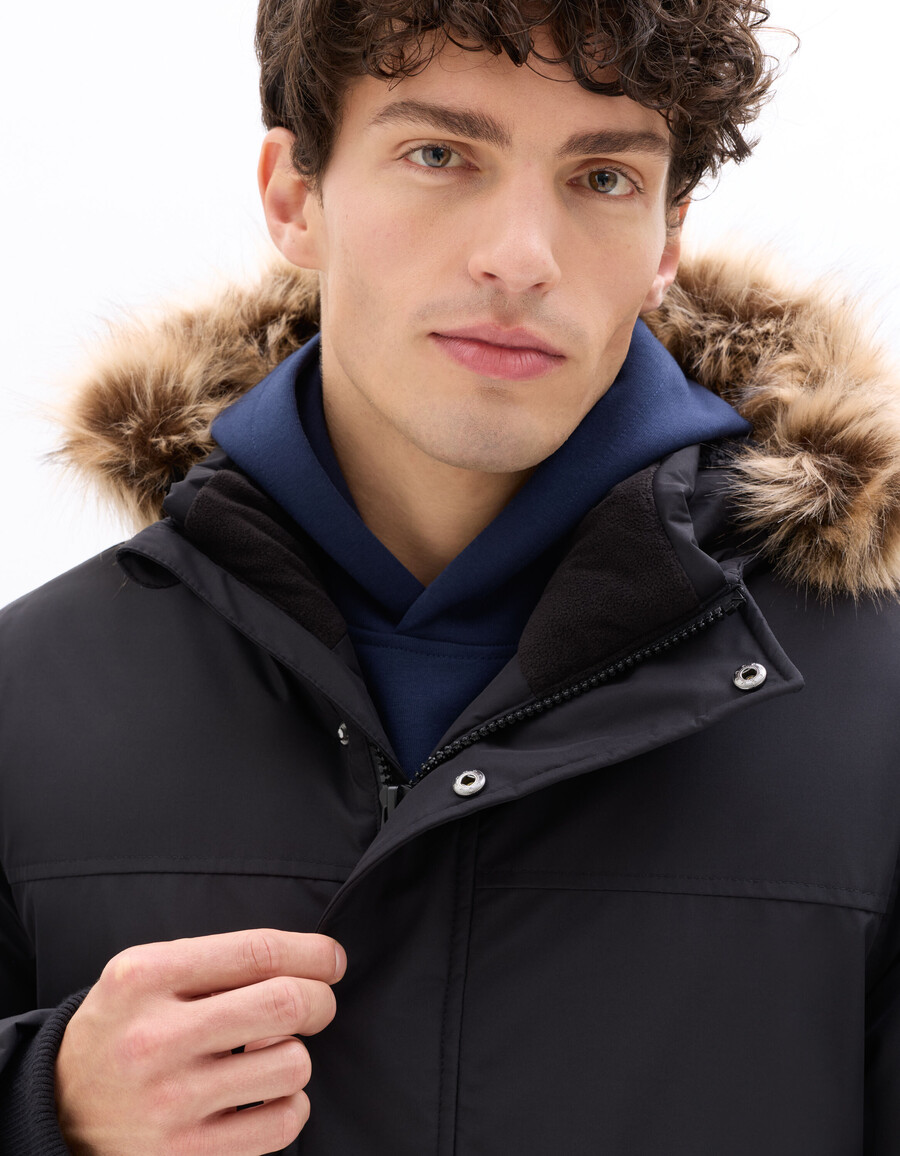 dualtech daunen- und federjacke für extreme kälte mit kapuze