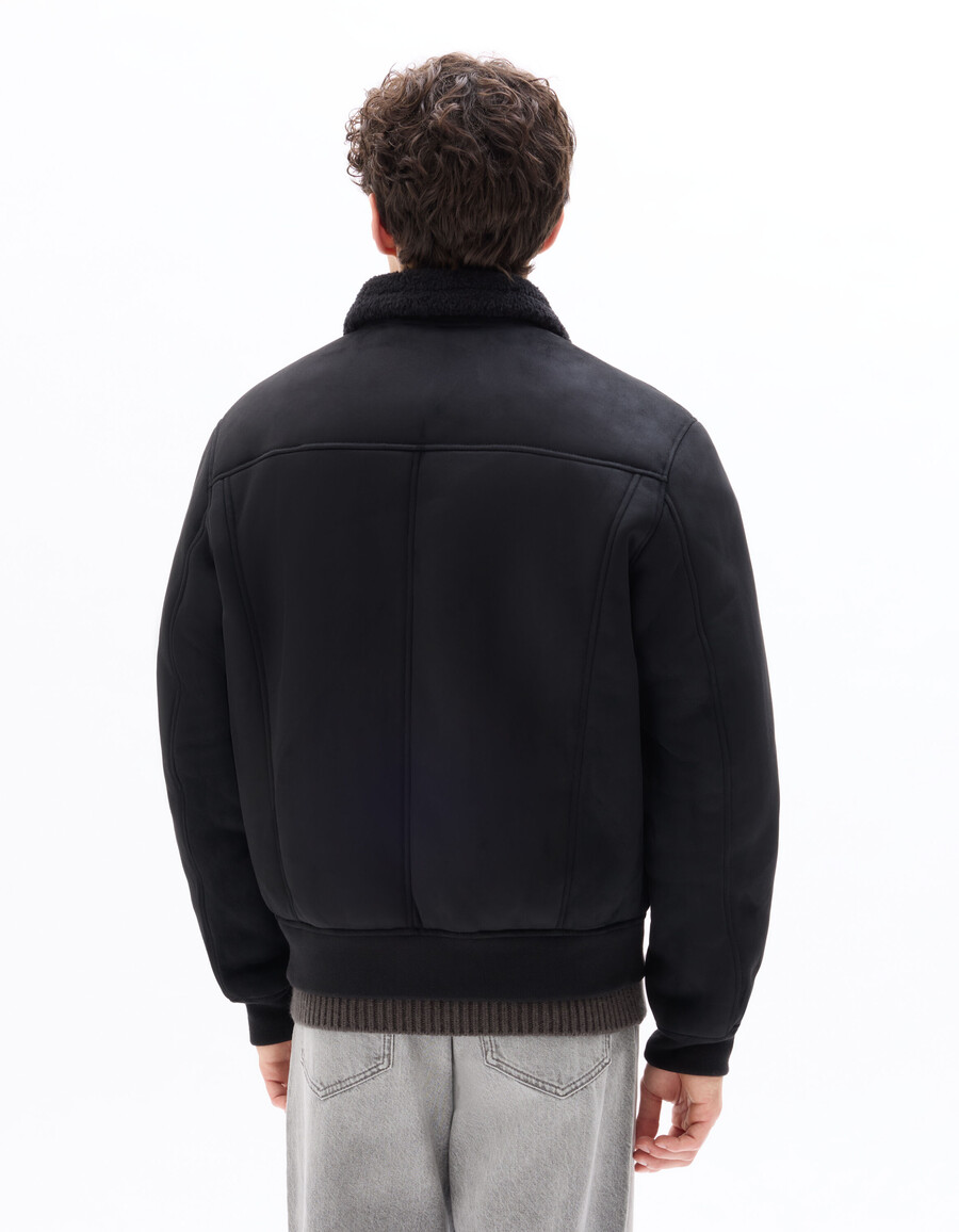 bomberjacke aus wildlederimitat