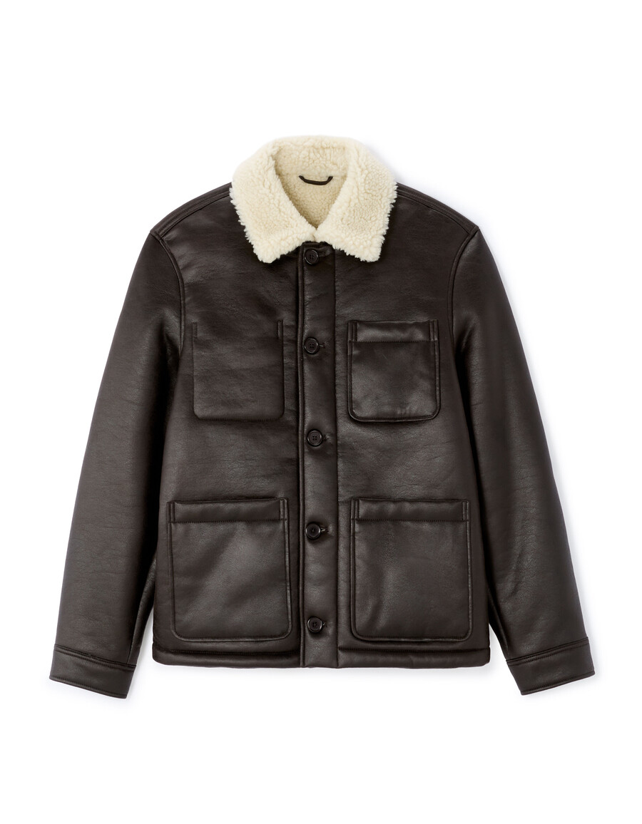 arbeitsjacke mit sherpa-futter