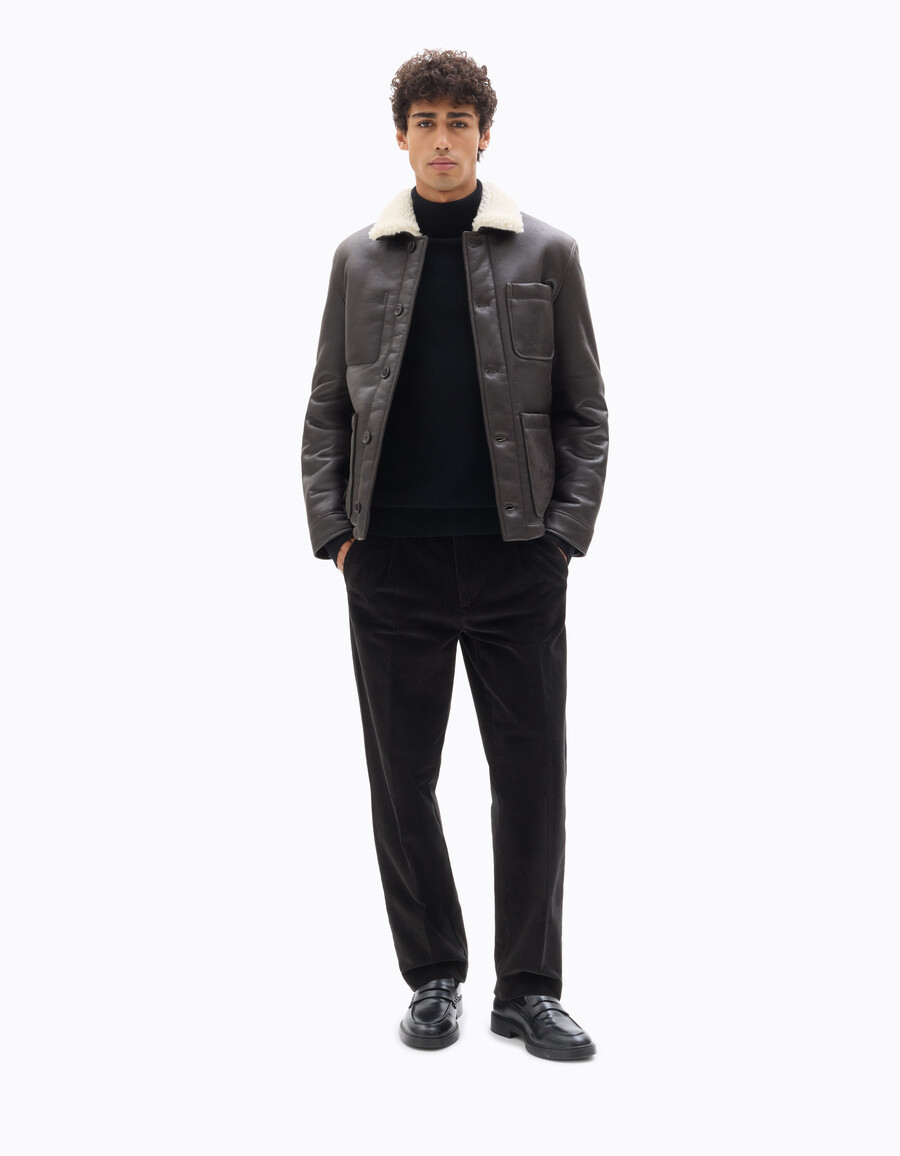 arbeitsjacke mit sherpa-futter