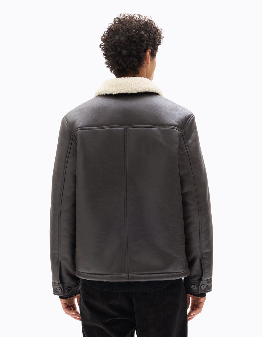 arbeitsjacke mit sherpa-futter