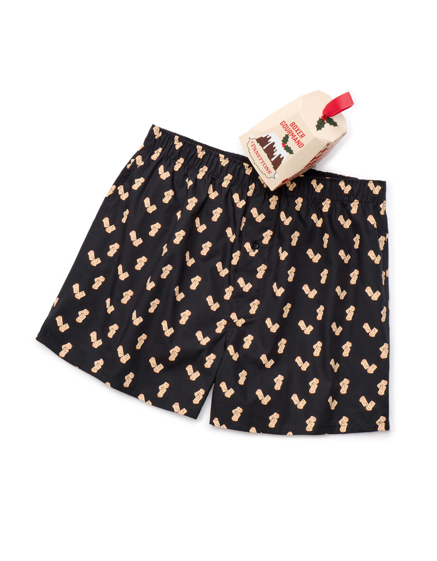 weihnachts-panettone herren-boxershorts-geschenkset