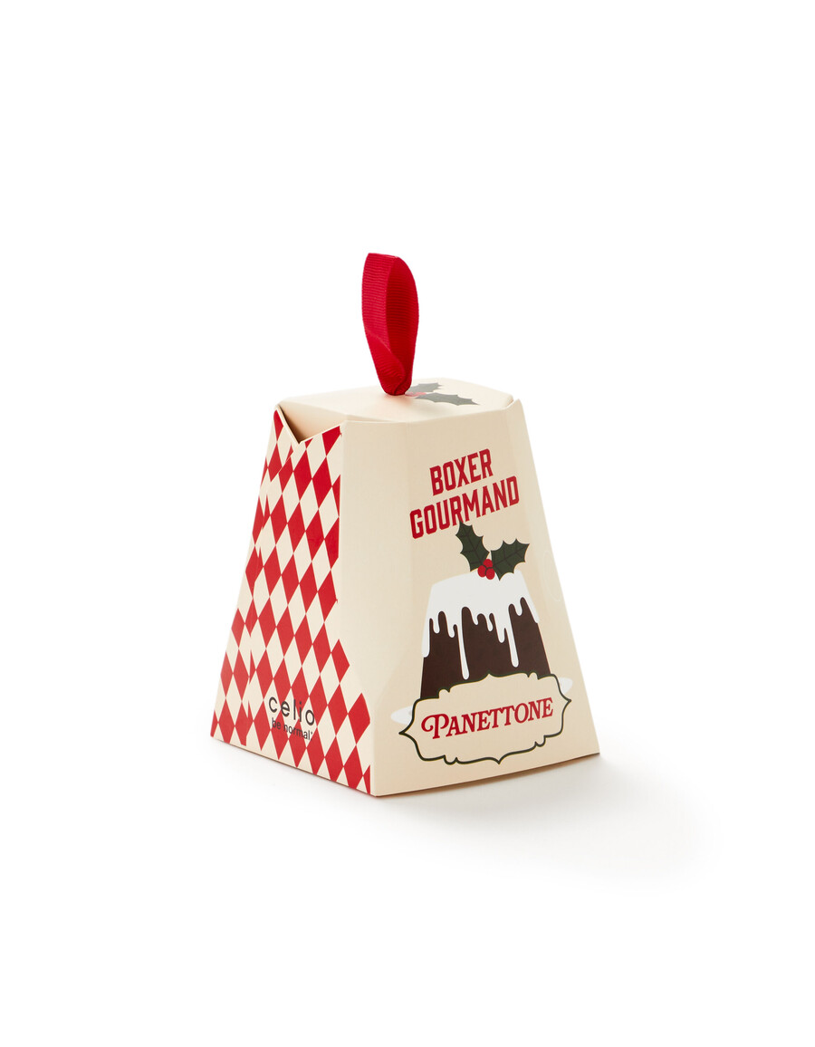 weihnachts-panettone herren-boxershorts-geschenkset