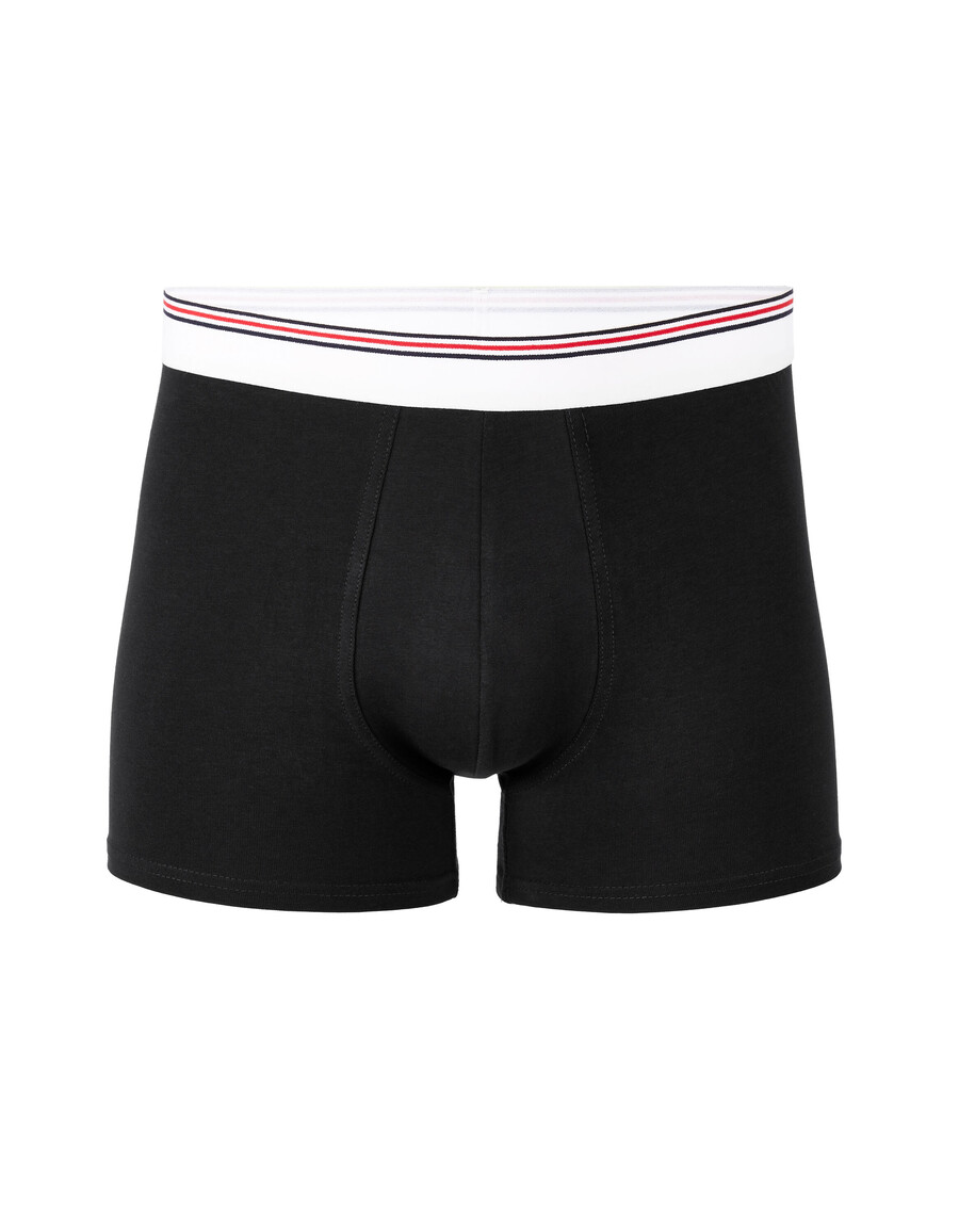 boxershorts aus stretch-baumwolle mit kontrastierendem bund