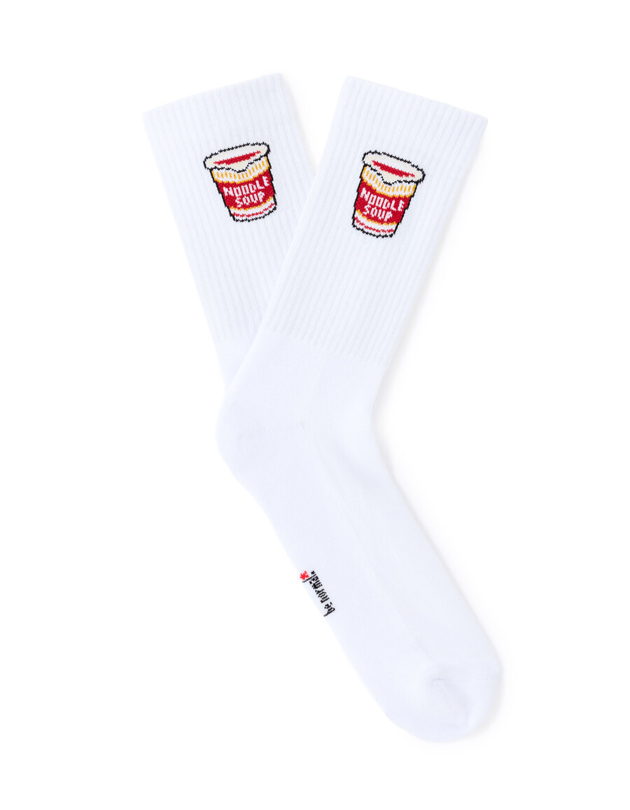 blaues weihnachtsnudel-boxershorts- und socken-duo-geschenkset