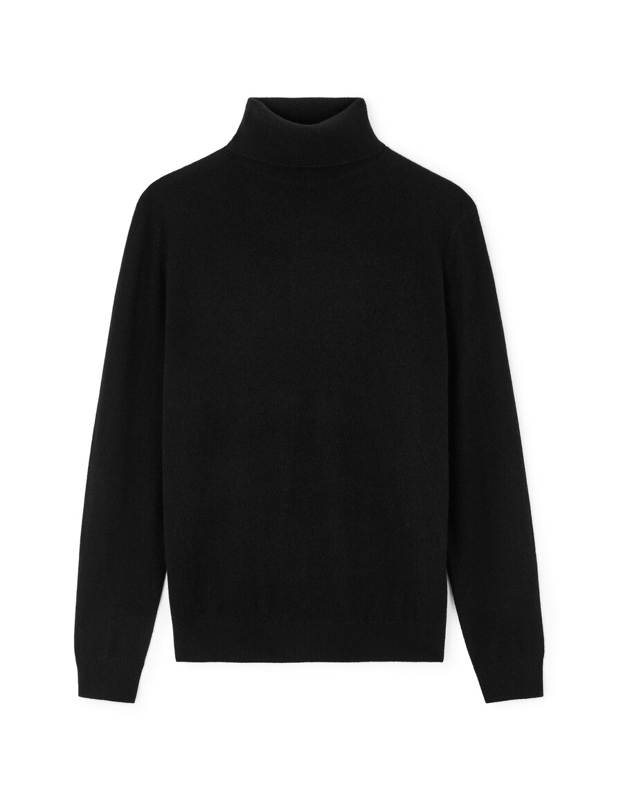 rollkragenpullover aus 100 kaschmir