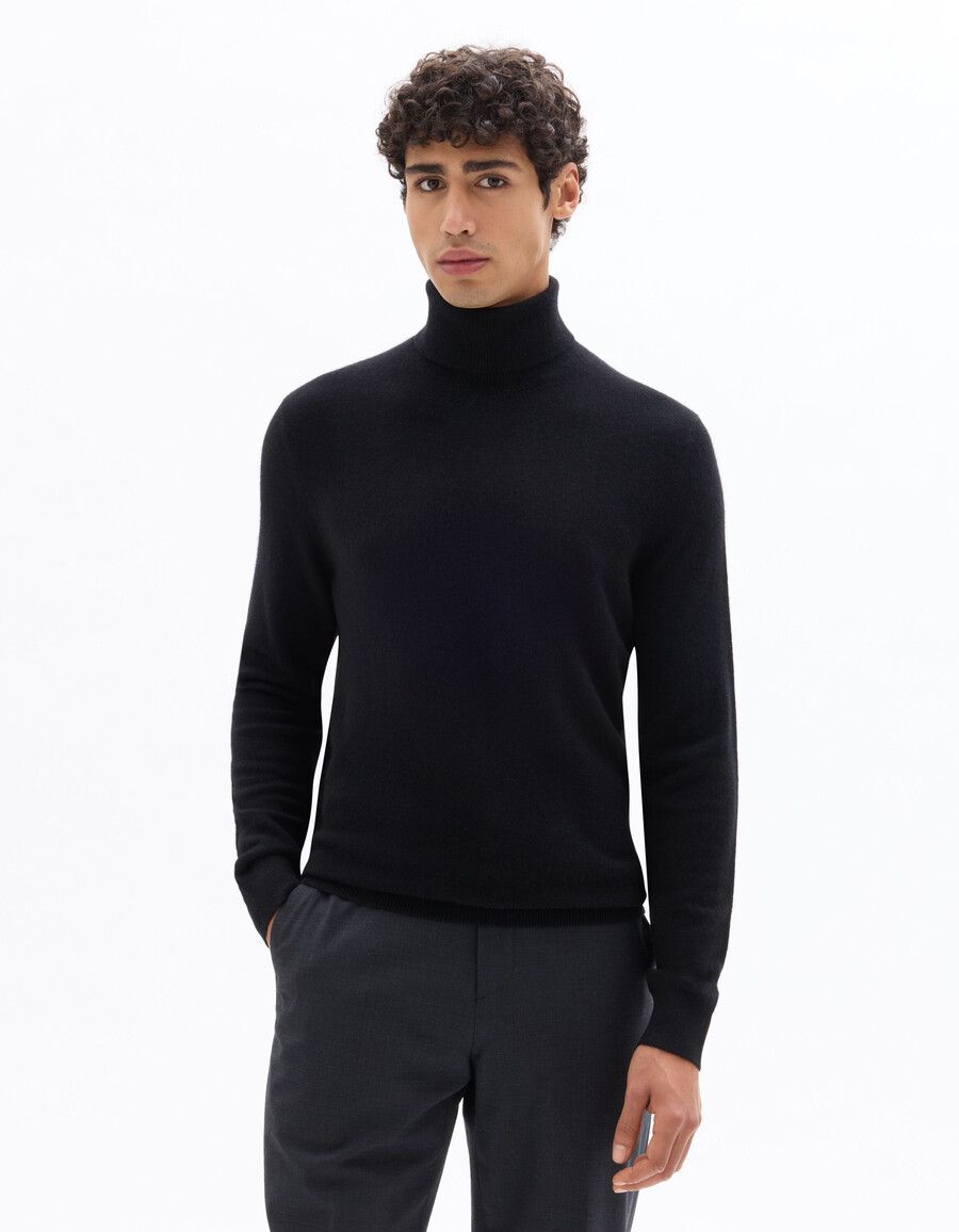 rollkragenpullover aus 100 kaschmir