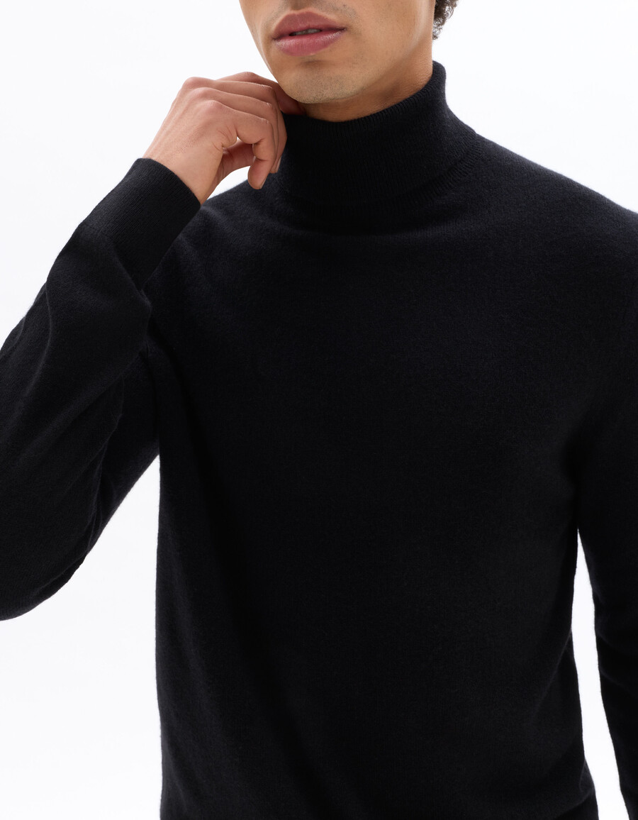 rollkragenpullover aus 100 kaschmir
