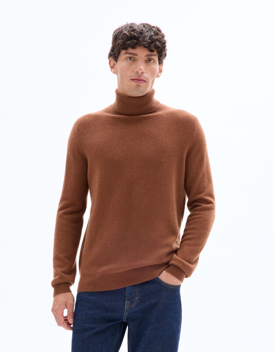 rollkragenpullover aus 100 kaschmir