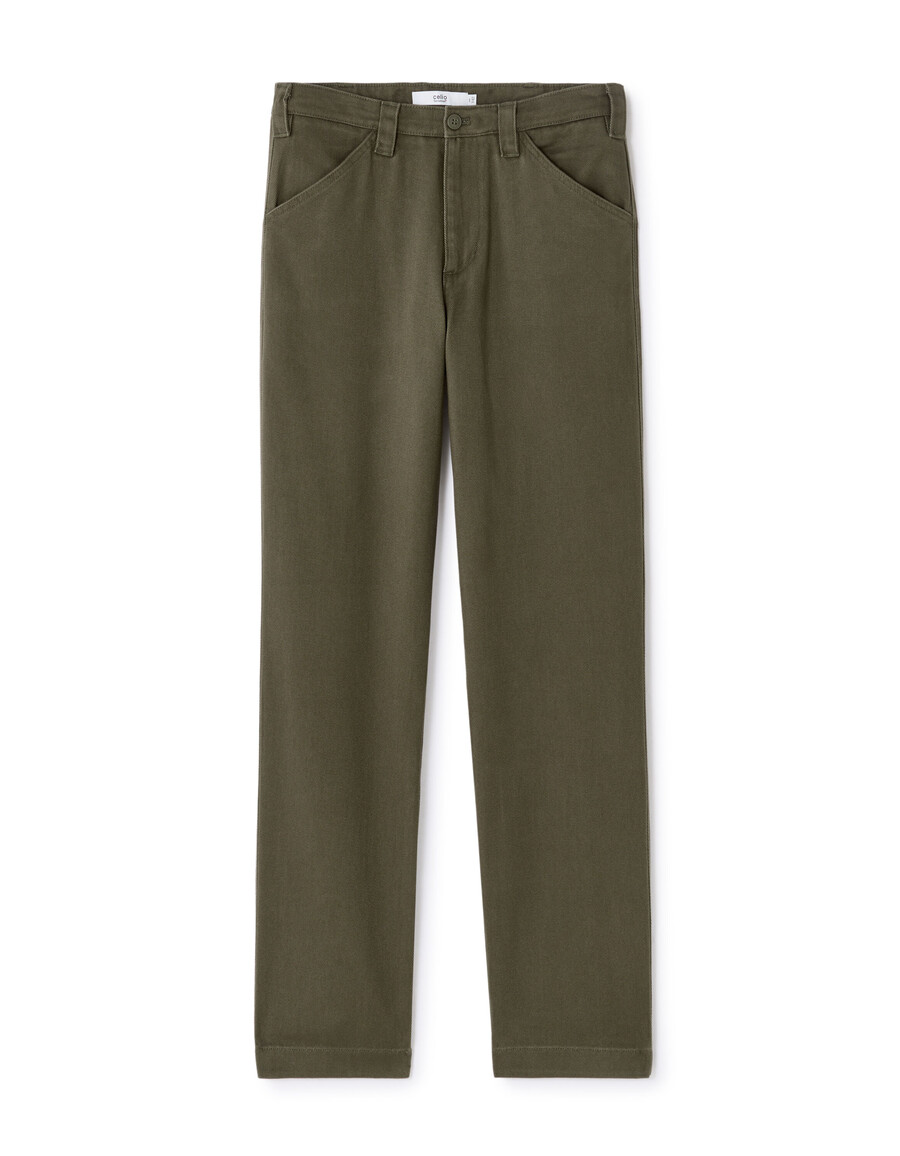 lockere chino-hose aus baumwoll-lyocell