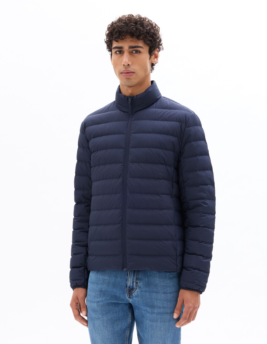 downwarm light daunenjacke mit langen ärmeln und stehkragen 90 daunen 10 federn
