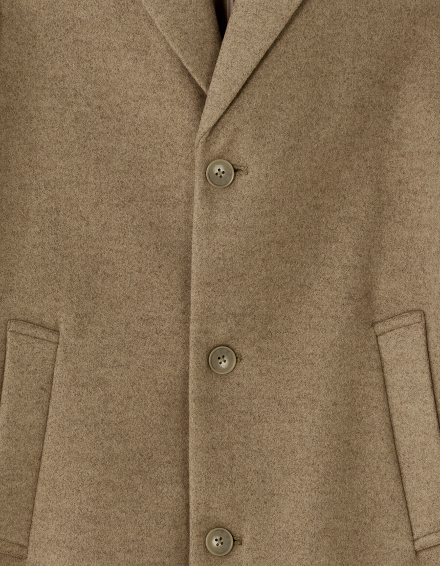 woolness ungefütterter wollmischmantel