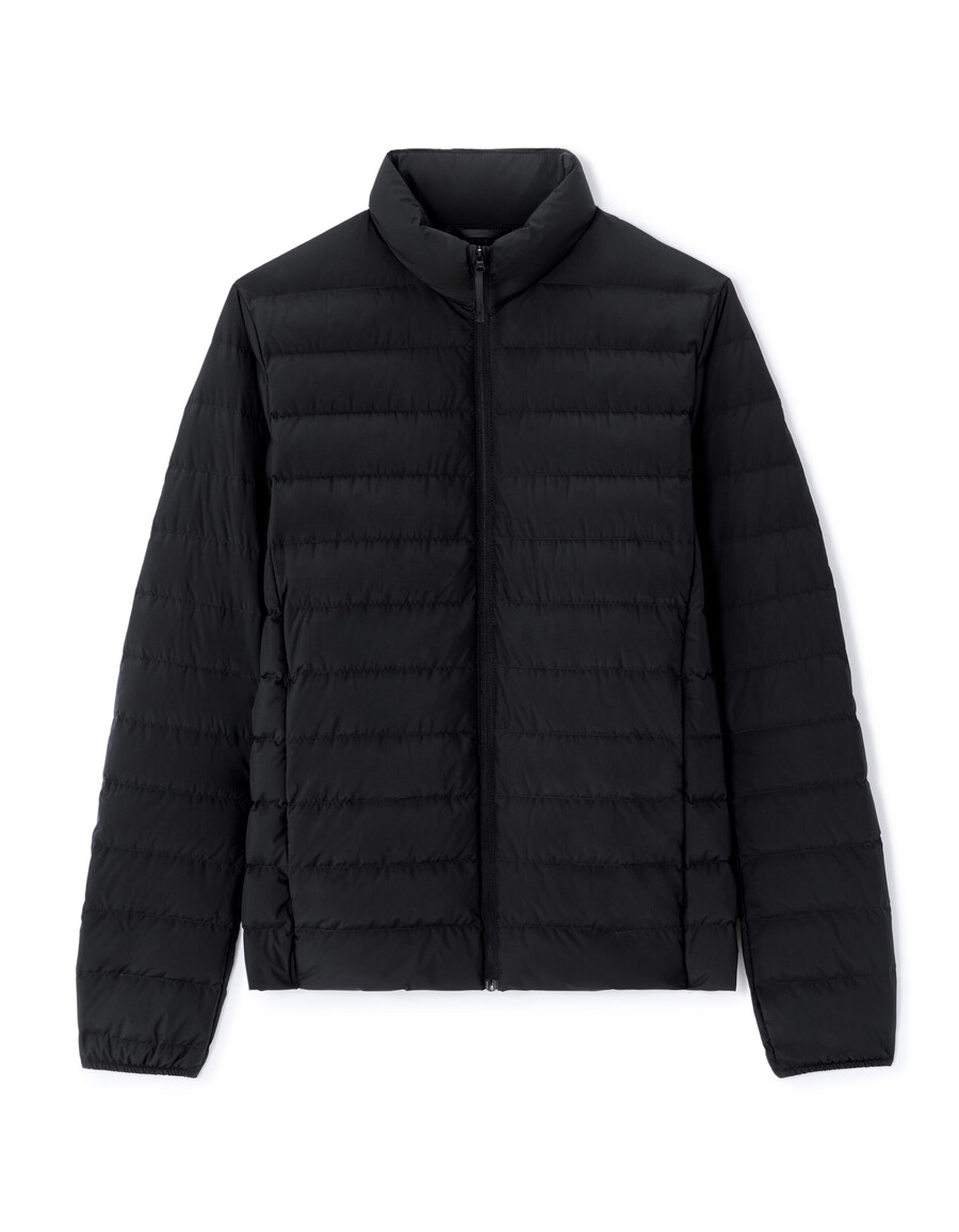 downwarm light daunenjacke mit langen ärmeln und stehkragen 90 daunen 10 federn