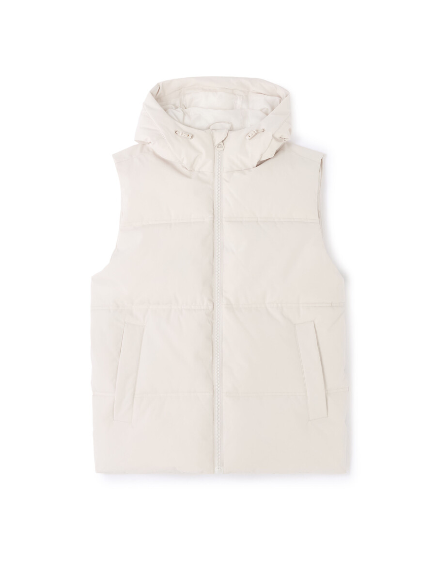 airwarm warme ärmellose daunenjacke mit kapuze