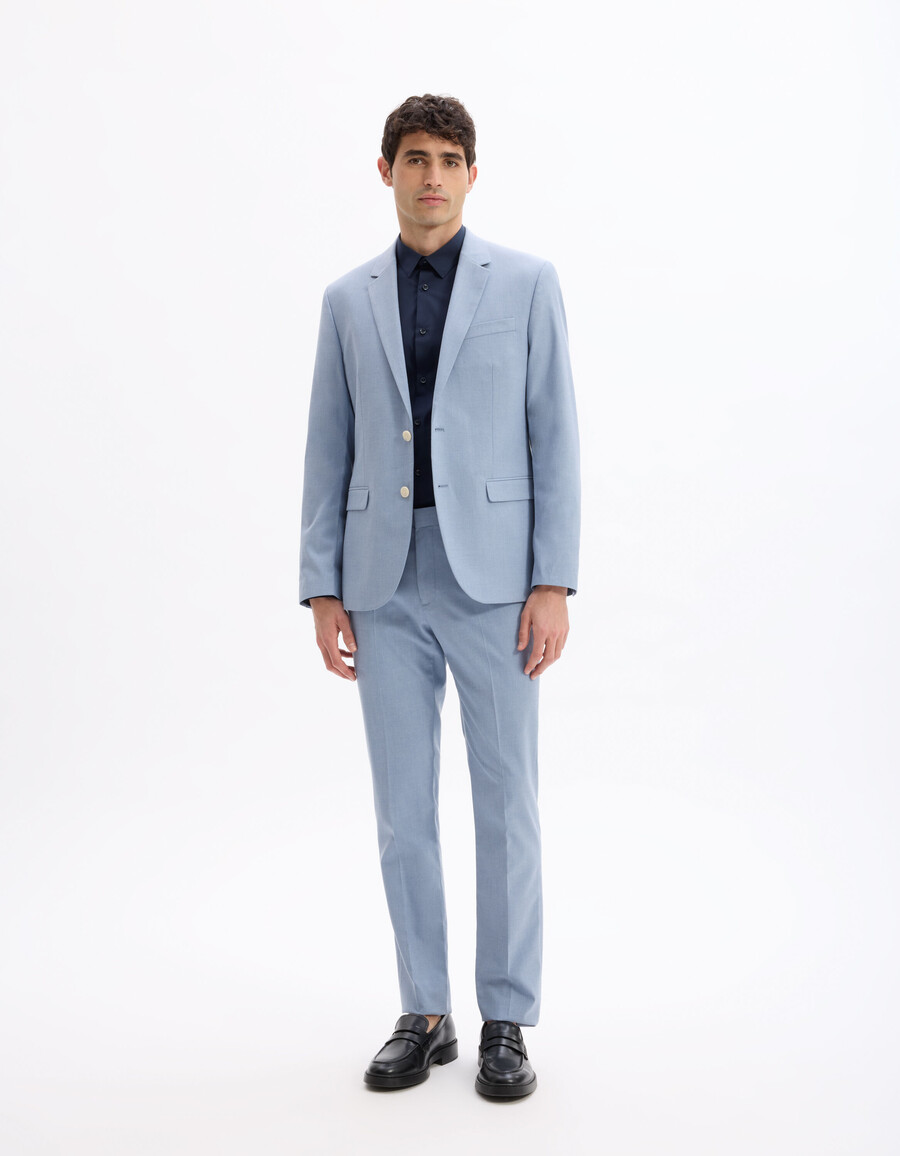 schmale stretch-chambray-anzughose