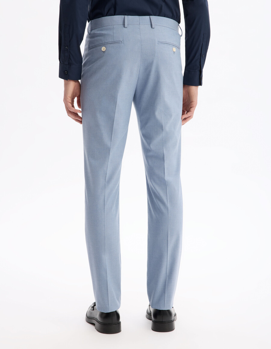 schmale stretch-chambray-anzughose