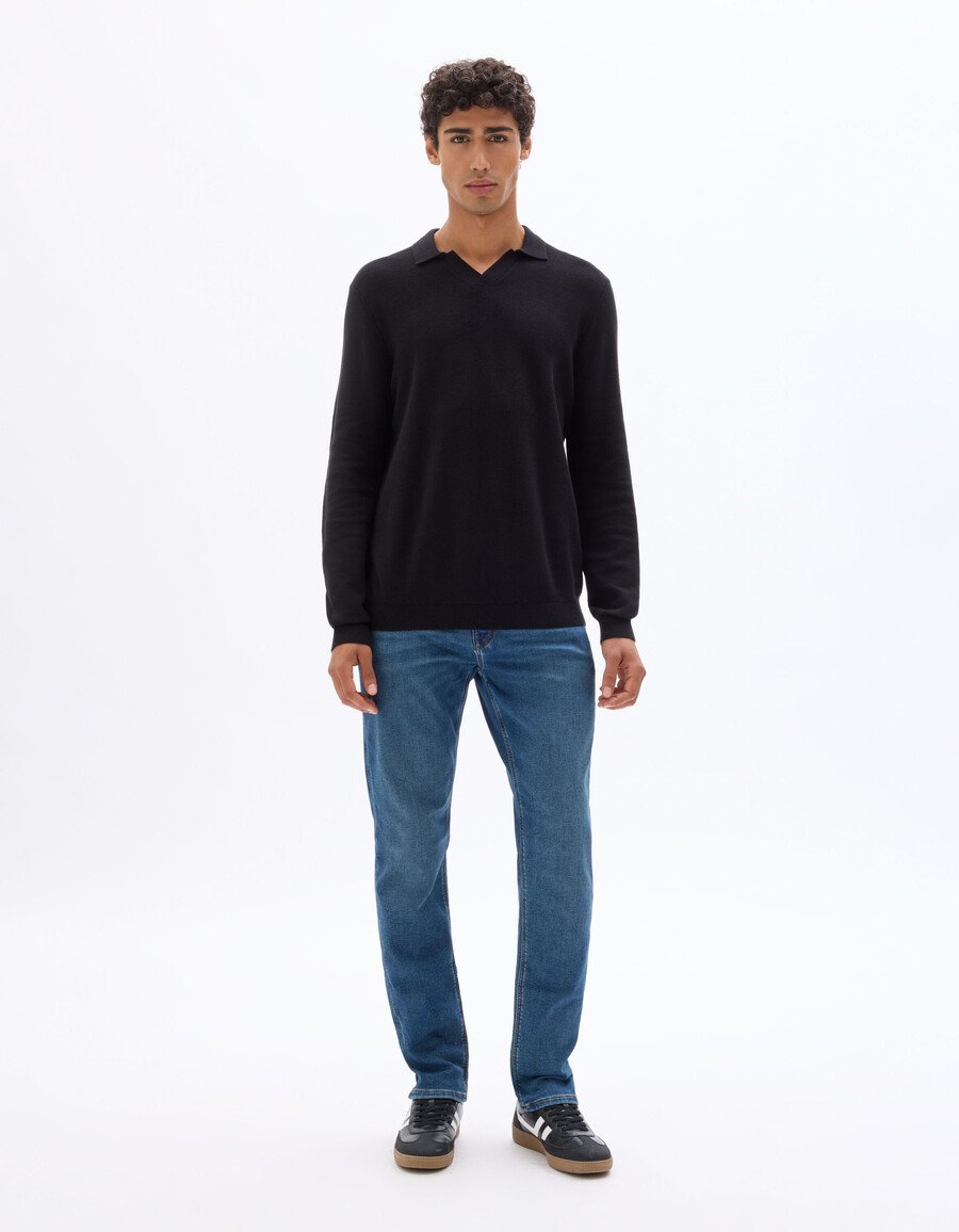 jeans c.35 gerader stretch-strickstoff 3 längen