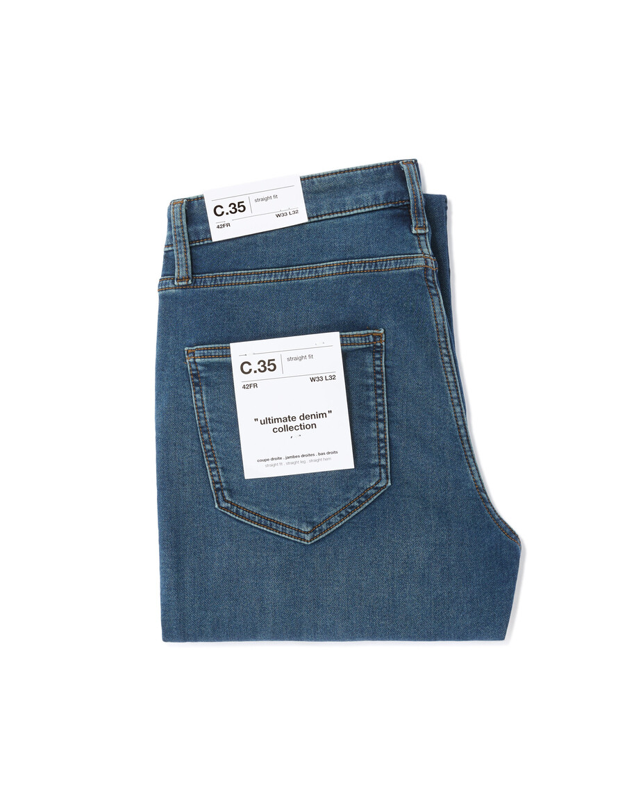 jeans c.35 gerader stretch-strickstoff 3 längen