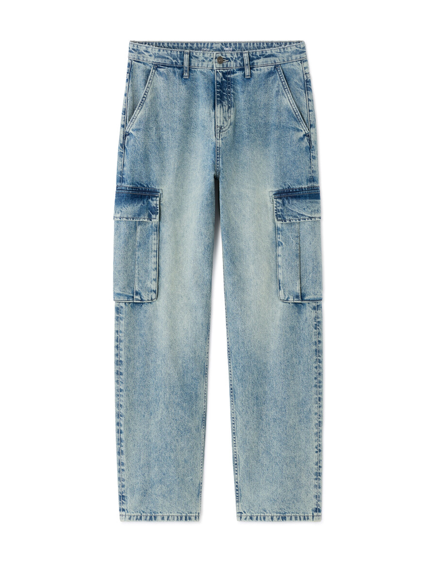 cargo-jeans aus 100 baumwolle