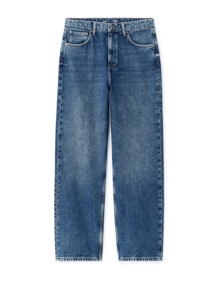 baggy stretch-baumwolljeans