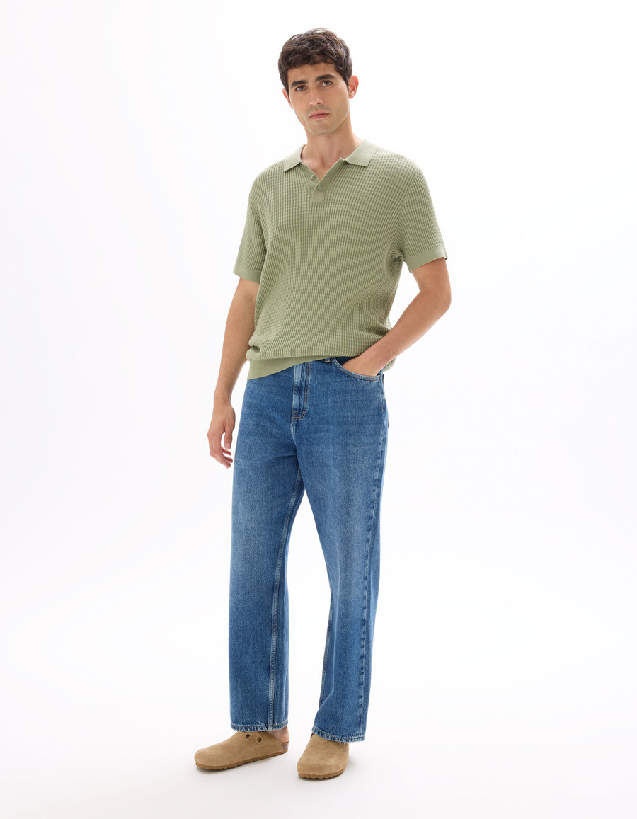 baggy stretch-baumwolljeans
