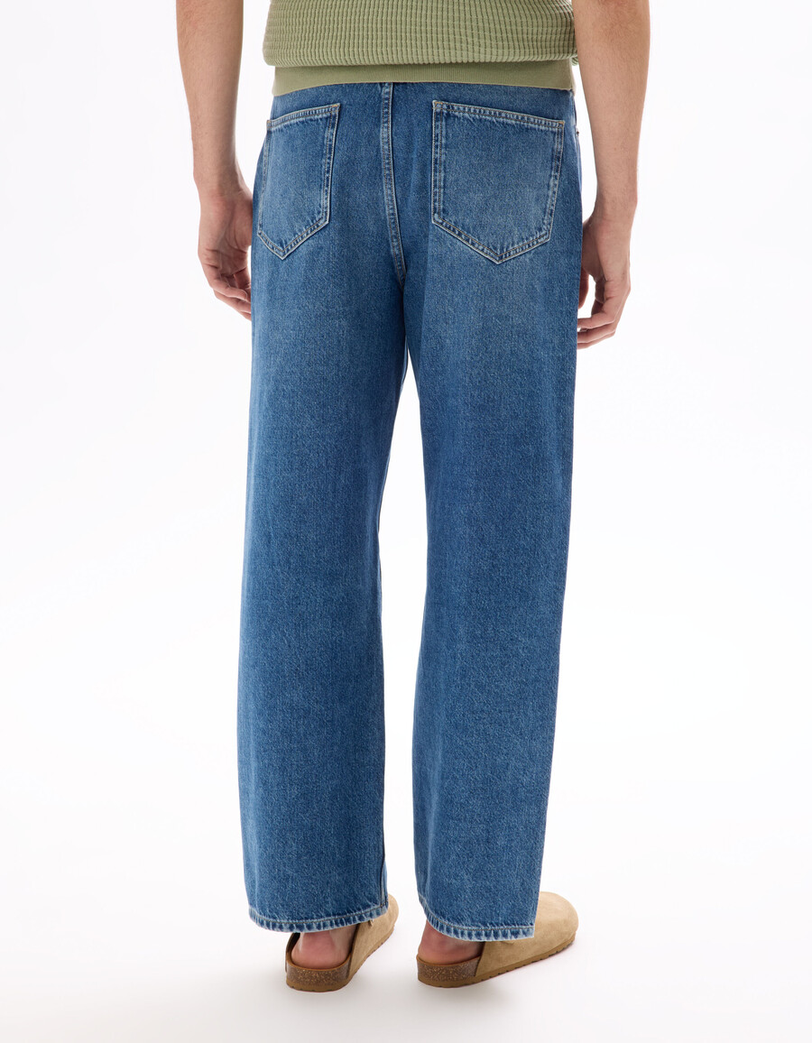 baggy stretch-baumwolljeans