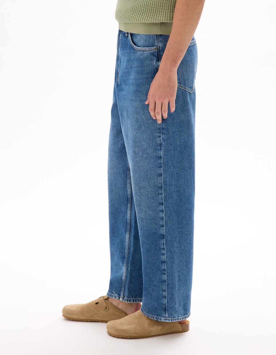 baggy stretch-baumwolljeans