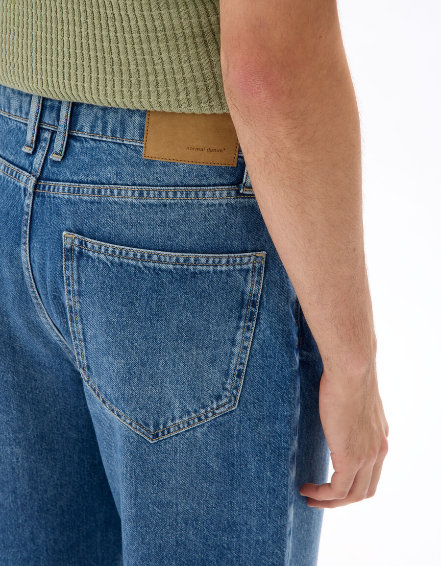 baggy stretch-baumwolljeans