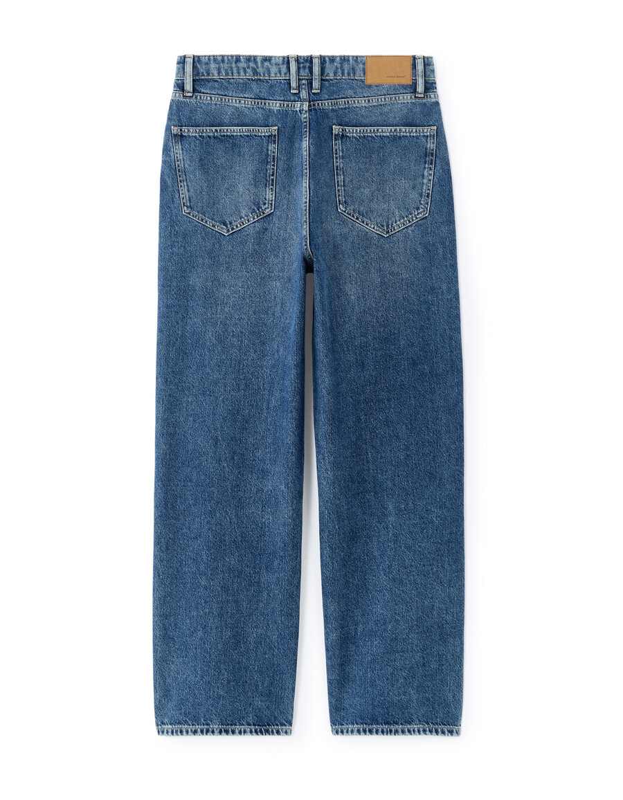 baggy stretch-baumwolljeans