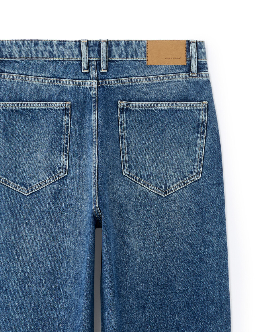 baggy stretch-baumwolljeans