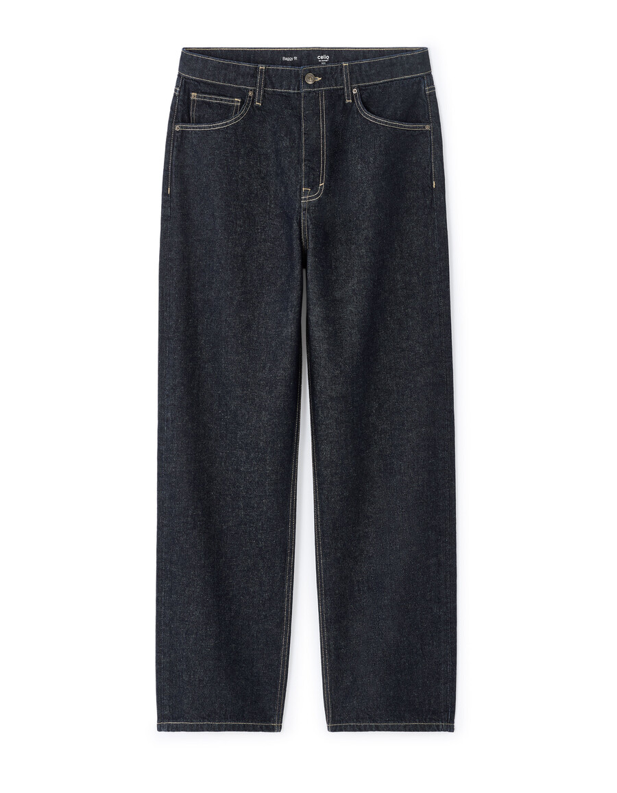 baggy stretch-baumwolljeans