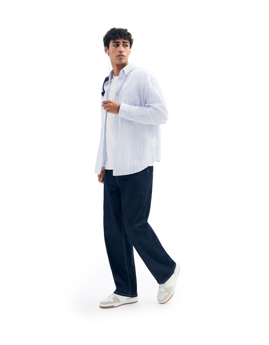 baggy stretch-baumwolljeans