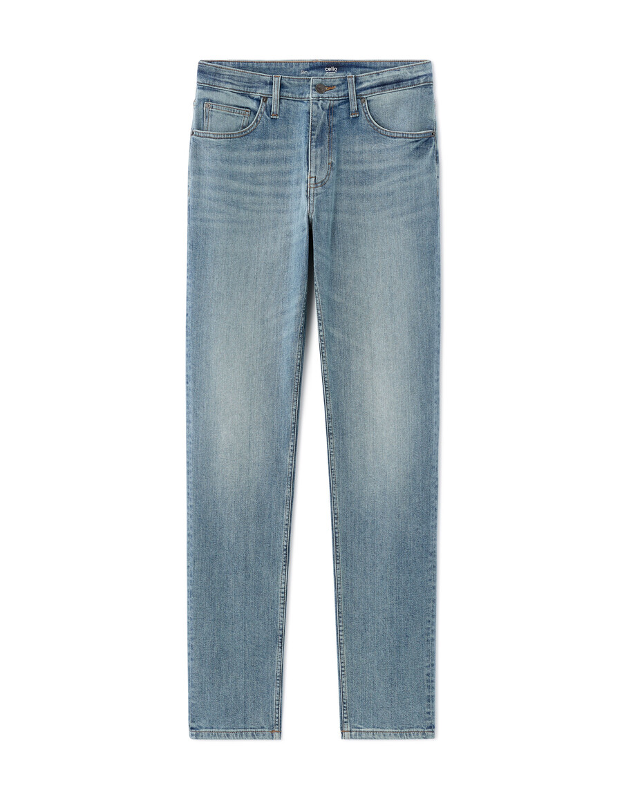 schmale stretch-baumwolljeans