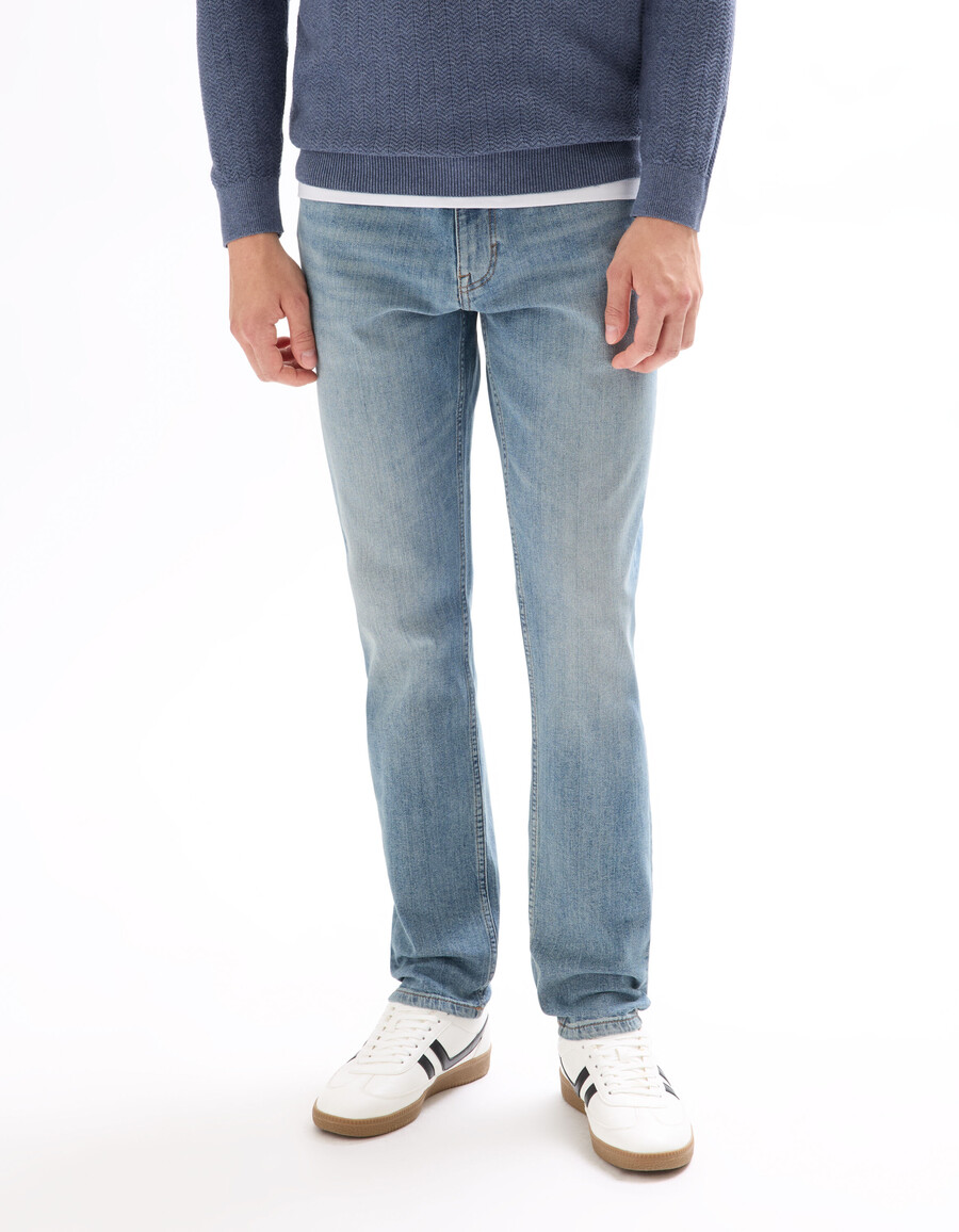 schmale stretch-baumwolljeans