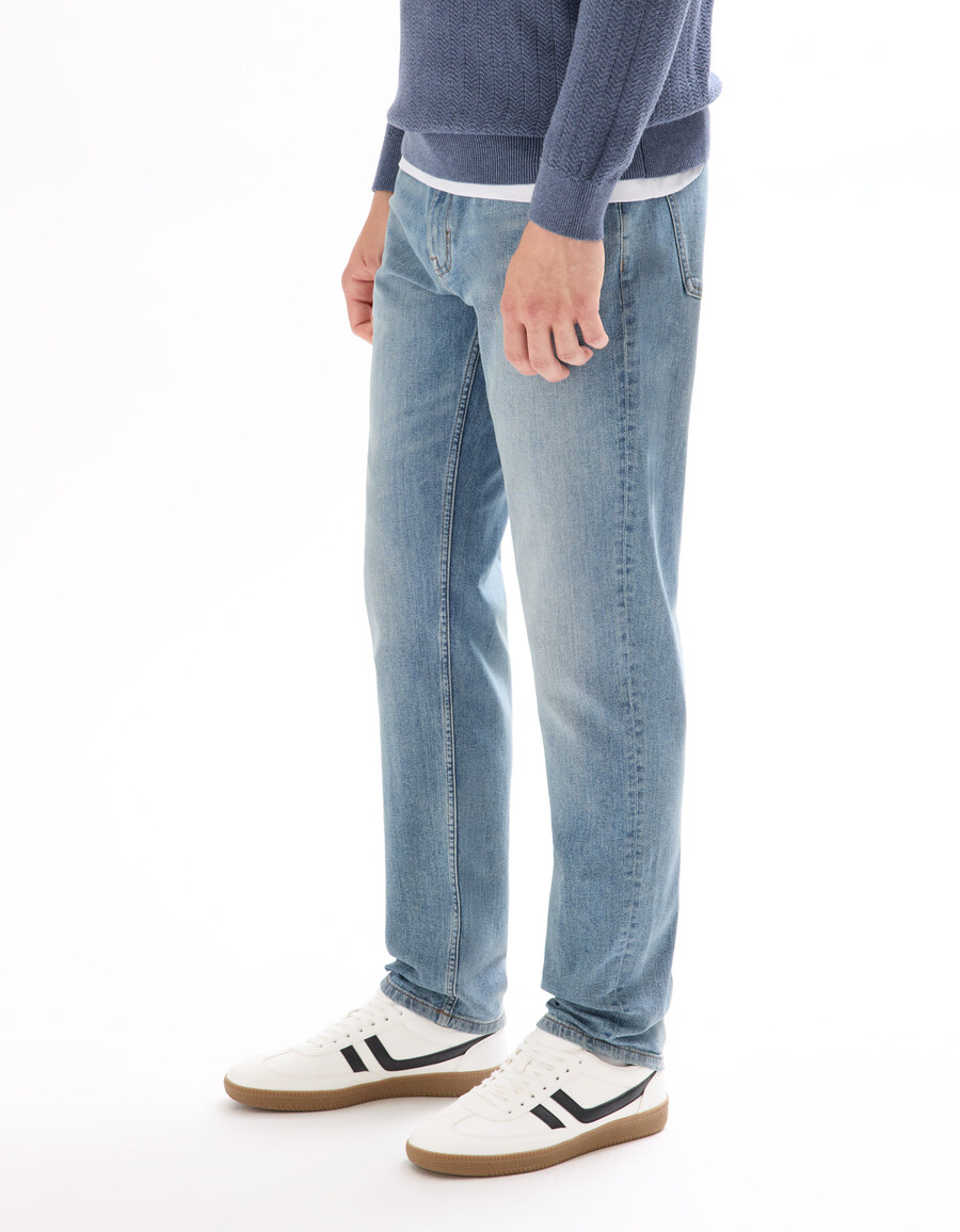schmale stretch-baumwolljeans
